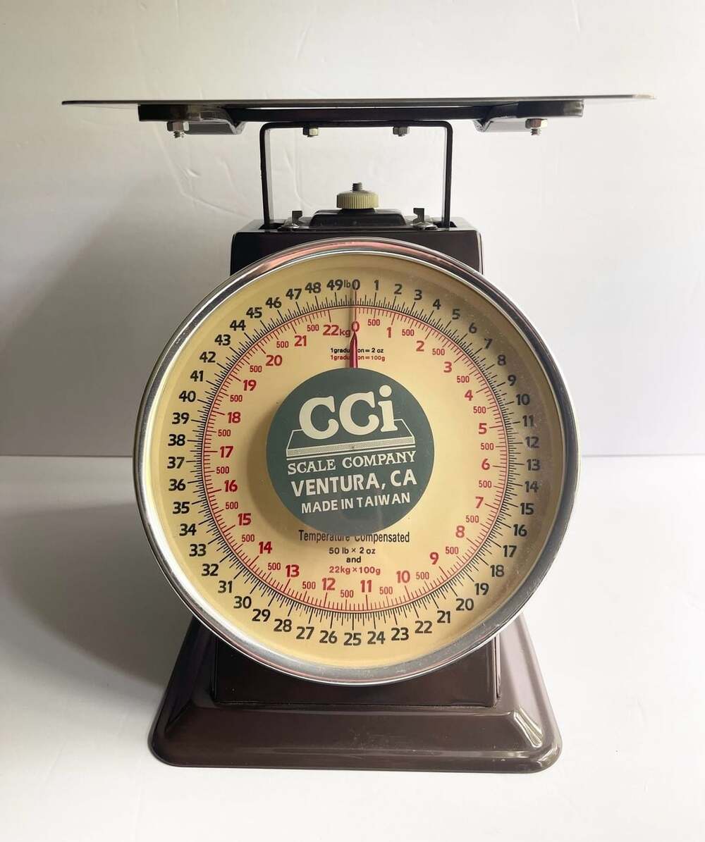 CCi LCD5002-DR - 8 inch Spring Dial Scale, 50lb x 2oz,